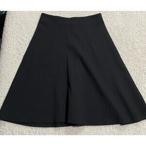 Rene Lezard Women's Size 8 (38 EU) A Line Flowy Knee Length Skirt Black